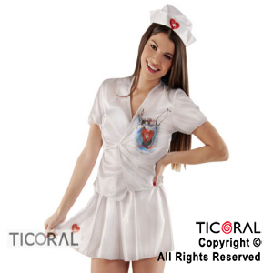 DISFRAZ ENFERMERA ADULTO T.1 C/TOCA x 1